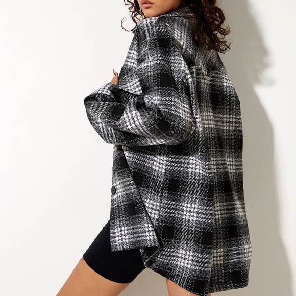 NWT Motel Rocks Marcella Plaid Shirt Jacket - Picture 2 of 4